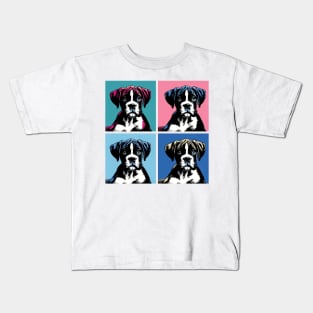 Pop Retro Art Boxer - Cute Puppy Kids T-Shirt